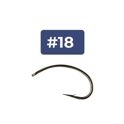 Rivfly Forged Scud & Pupa Hooks | Barbed Curved Shank Fly Tying Hooks - RIVFLY