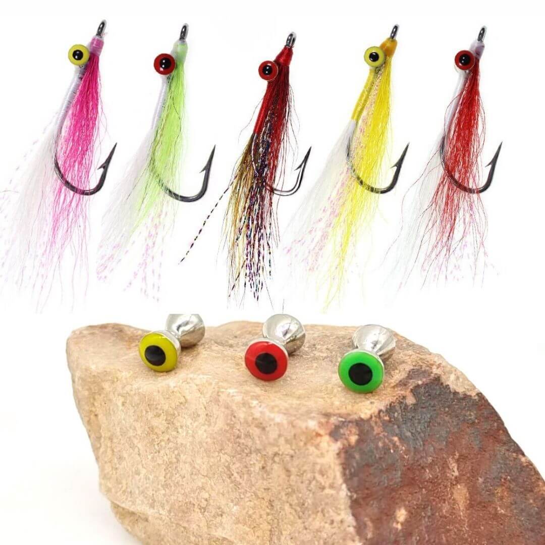 Rivfly Painted Dumbbell Eyes for Fly Tying | Weighted Streamer & Clouser Eyes - RIVFLY