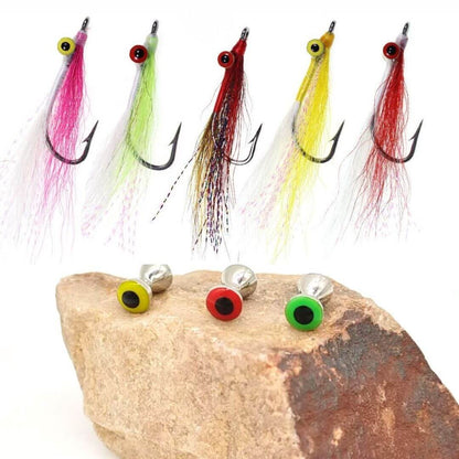 Rivfly Painted Dumbbell Eyes for Fly Tying | Weighted Streamer & Clouser Eyes - RIVFLY