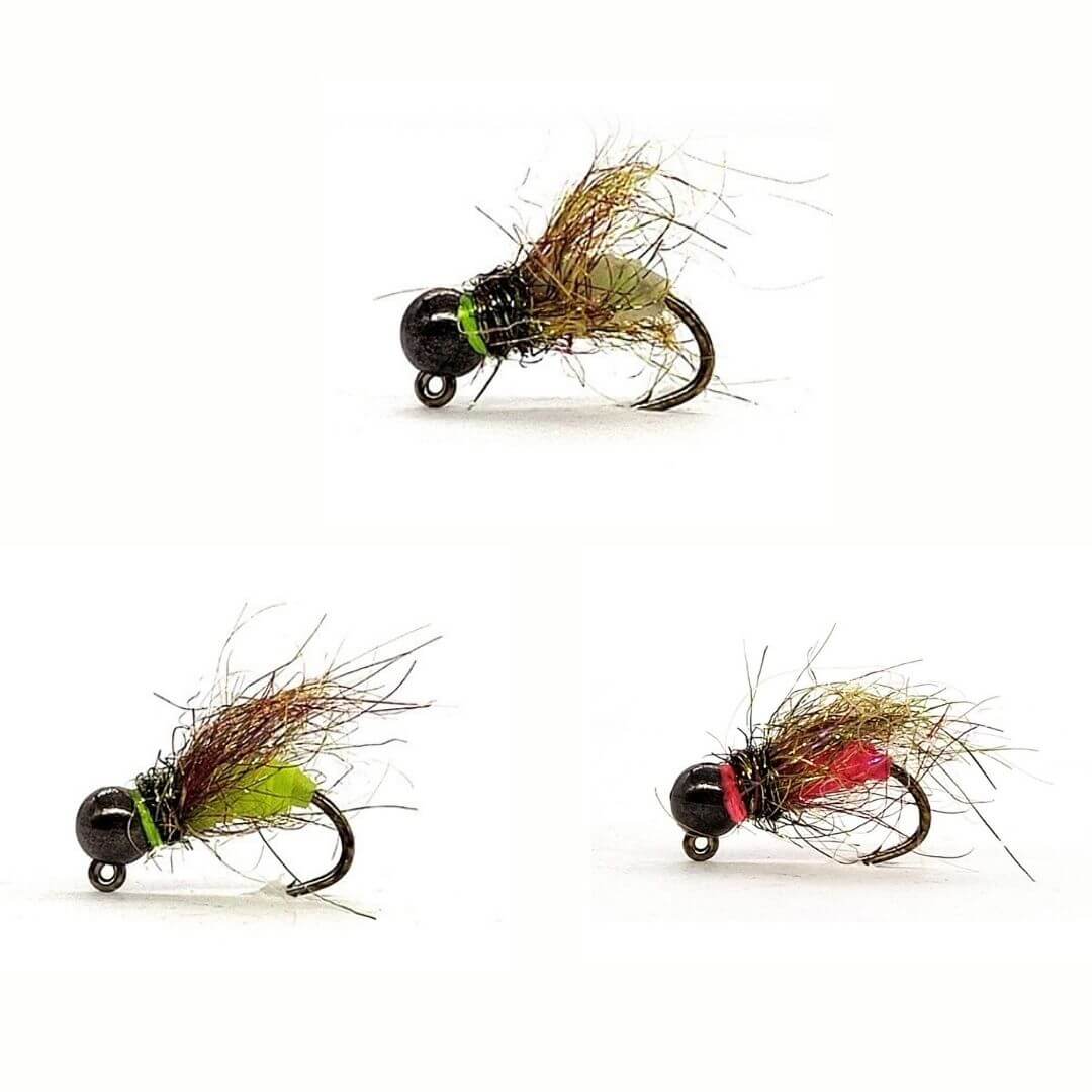 UV Hot - Spot Tungsten Jig Nymph | Barbless Euro Fly Pack - RIVFLY