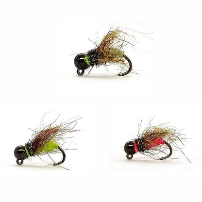 UV Hot - Spot Tungsten Jig Nymph | Barbless Euro Fly Pack - RIVFLY