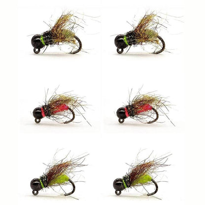 UV Hot - Spot Tungsten Jig Nymph | Barbless Euro Fly Pack - RIVFLY
