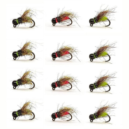 UV Hot - Spot Tungsten Jig Nymph | Barbless Euro Fly Pack - RIVFLY
