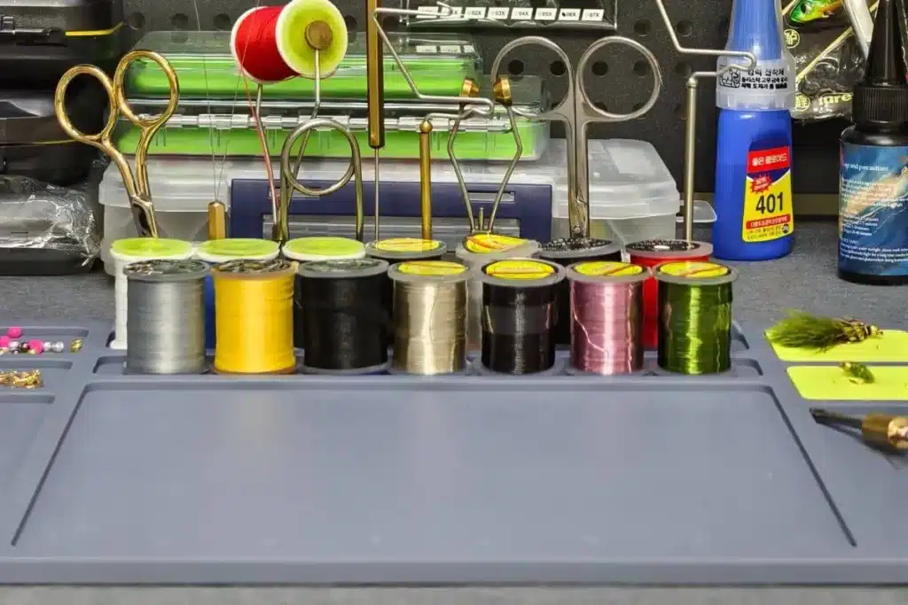 Rethinking Fly Tying Station Ideas: Why You Need a Lightweight Profile Rivfly Forge Series fly tying station ideas portable mat setup on clean desk
