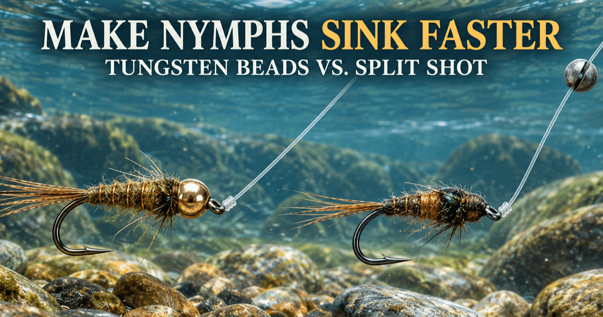 How to Make Nymphs Sink Faster: Tungsten Beads vs. Split Shot Rivfly